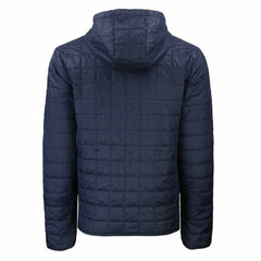 Cleveland Guardians Cutter & Buck Cooperstown Collection Rainier Primaloft Eco Full-Zip Hooded Jacket Navy