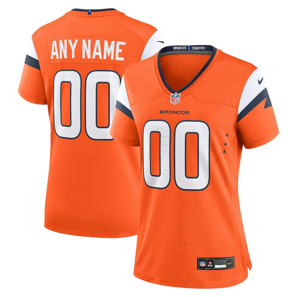 Denver Broncos Women's Mile High Collection Custom Game Jersey - Orange