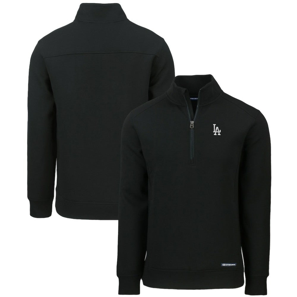 Los Angeles Dodgers Cutter & Buck Roam Eco Recycled Quarter-Zip Pullover Black