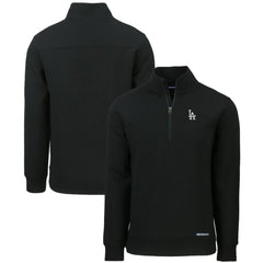 Los Angeles Dodgers Cutter & Buck Roam Eco Recycled Quarter-Zip Pullover Black