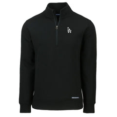 Los Angeles Dodgers Cutter & Buck Roam Eco Recycled Quarter-Zip Pullover Black