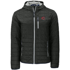 Cincinnati Reds Cutter & Buck Rainier Primaloft Eco Full-Zip Hooded Jacket Black
