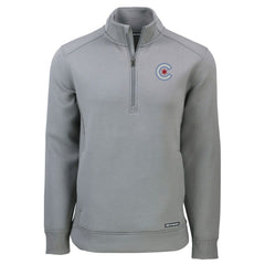 Chicago Cubs Cutter & Buck City Connect Roam Eco Recycled Quarter-Zip Pullover Gray