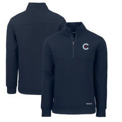 Chicago Cubs Cutter & Buck City Connect Roam Eco Recycled Quarter-Zip Pullover Navy