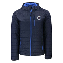Chicago Cubs Cutter & Buck City Connect Rainier Primaloft Eco Full-Zip Hooded Jacket Navy
