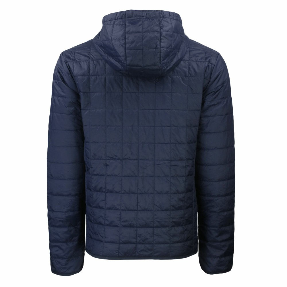 New York Mets Cutter & Buck Americana Rainier Primaloft Eco Full-Zip Hooded Jacket Navy