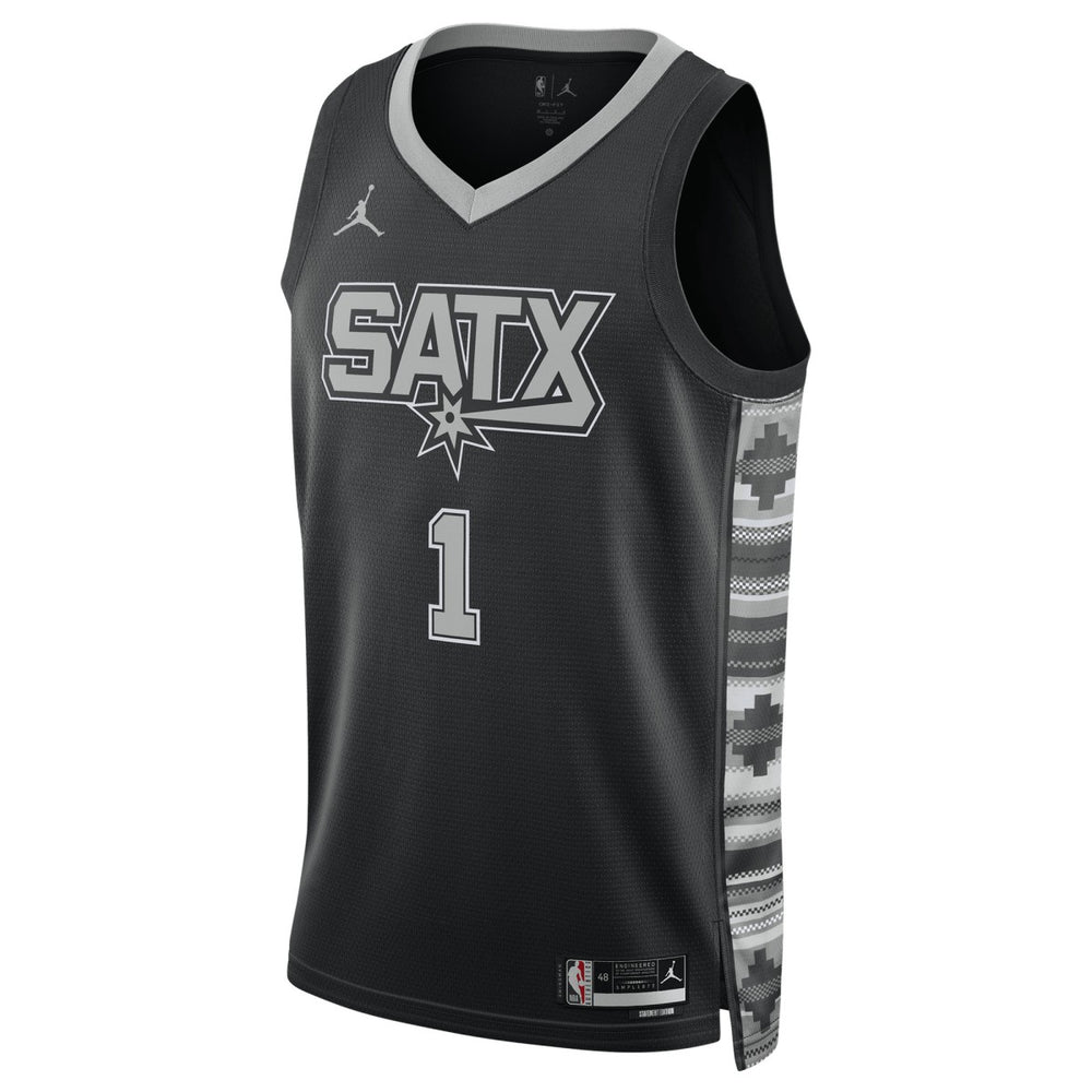 Victor Wembanyama San Antonio Spurs Jordan Brand Unisex Swingman Jersey - Statement Edition - Black sale