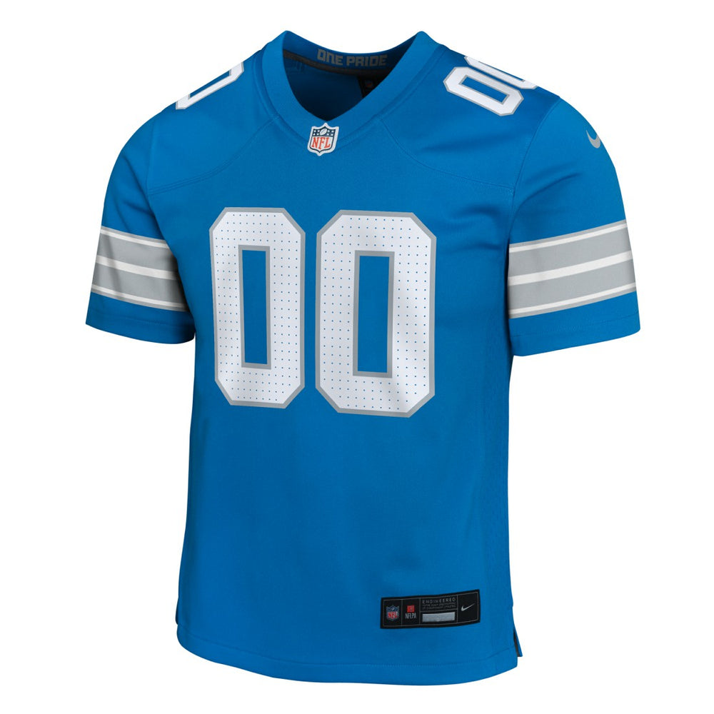 Detroit Lions Youth Custom Game Jersey - Blue