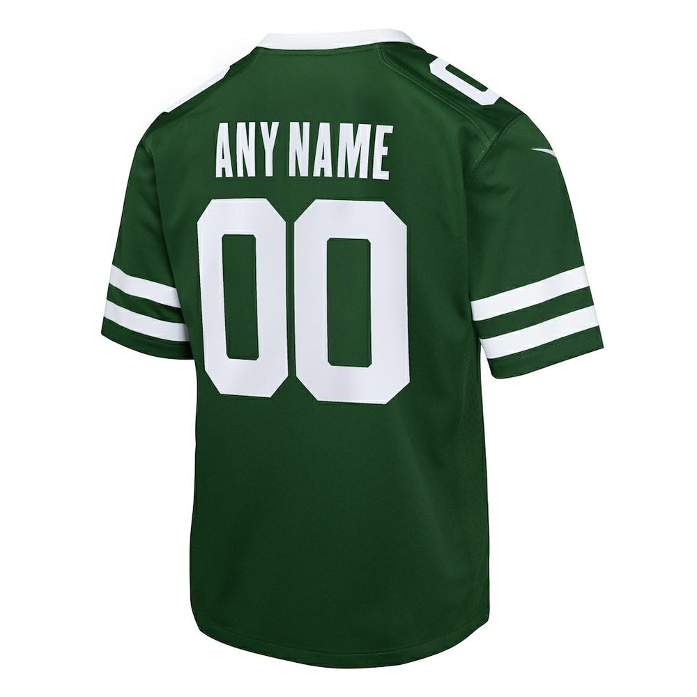 New York Jets Youth Custom Game Jersey - Legacy Green