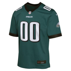 Philadelphia Eagles Youth Custom Game Jersey - Midnight Green