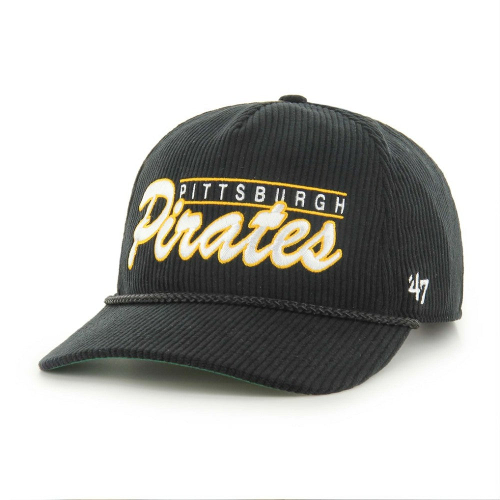 Pittsburgh Pirates Corduroy Hitch Adjustable Hat Black | 47 brand