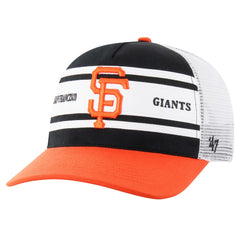 San Francisco Giants Gridiron Super Stripe Relaxed Trucker Hitch Adjustable Hat Black | 47 brand
