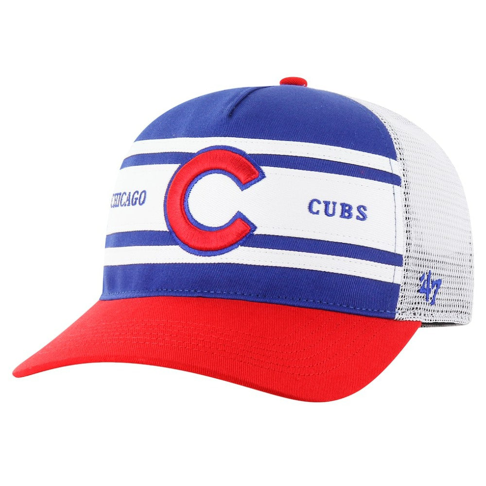 Chicago Cubs Gridiron Super Stripe Relaxed Trucker Hitch Adjustable Hat Royal | 47 brand