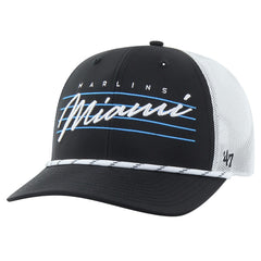Miami Marlins Downburst Trucker Adjustable Hat Black | 47 brand
