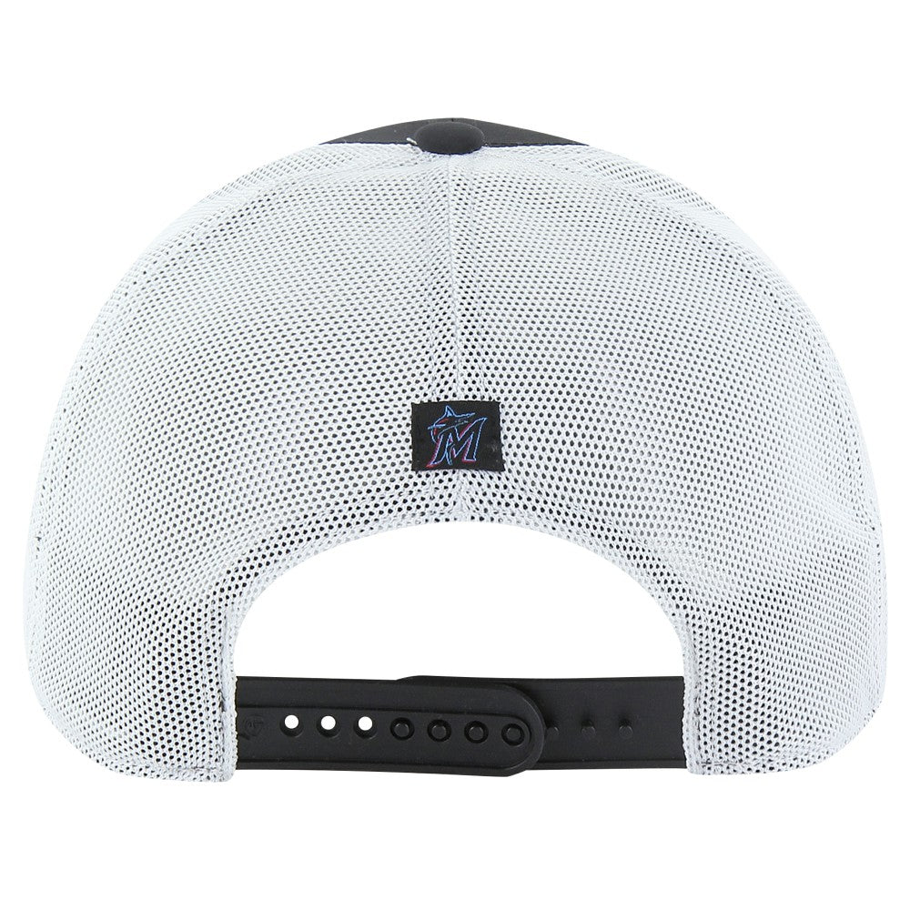 Miami Marlins Downburst Trucker Adjustable Hat Black | 47 brand