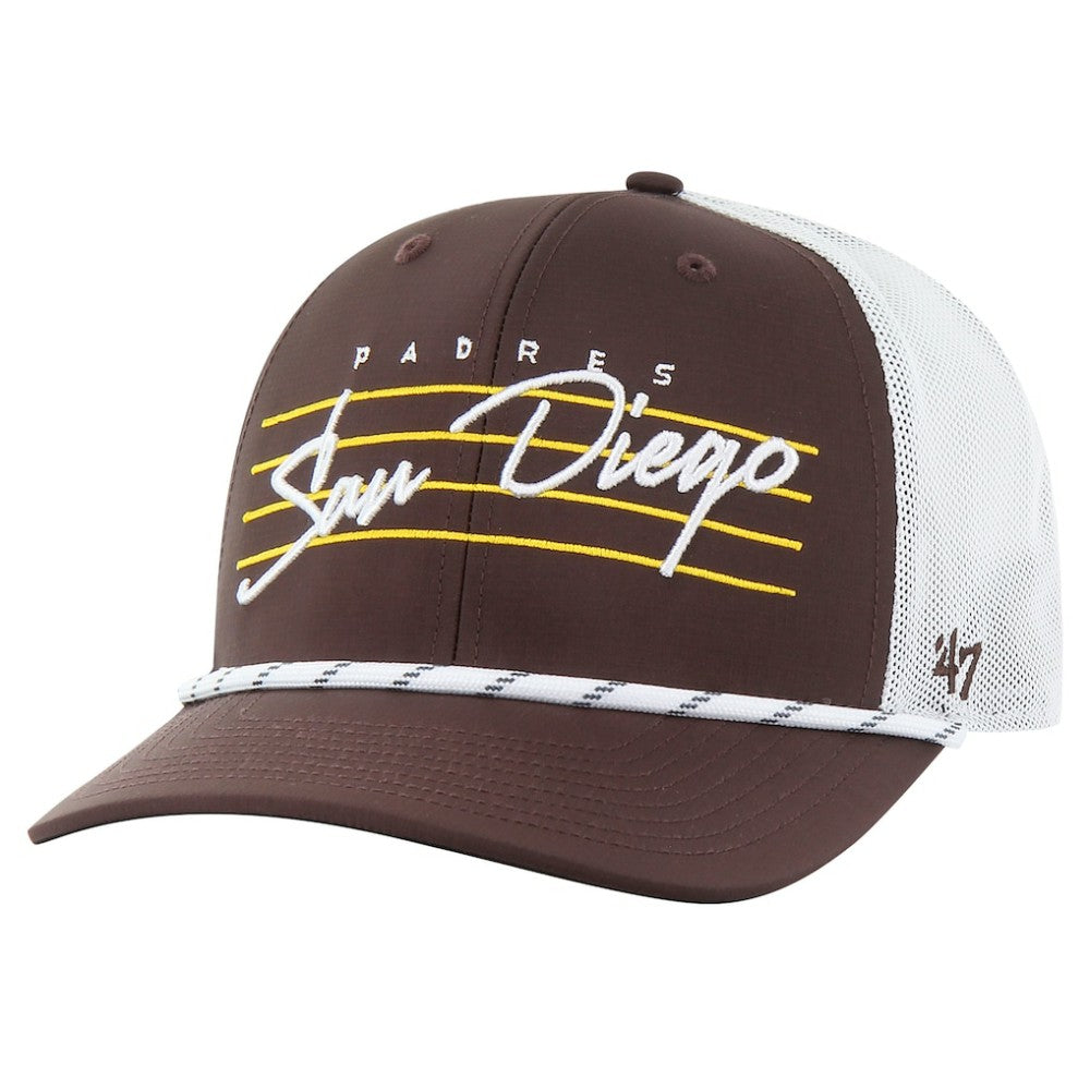 San Diego Padres Downburst Trucker Adjustable Hat Brown | 47 brand