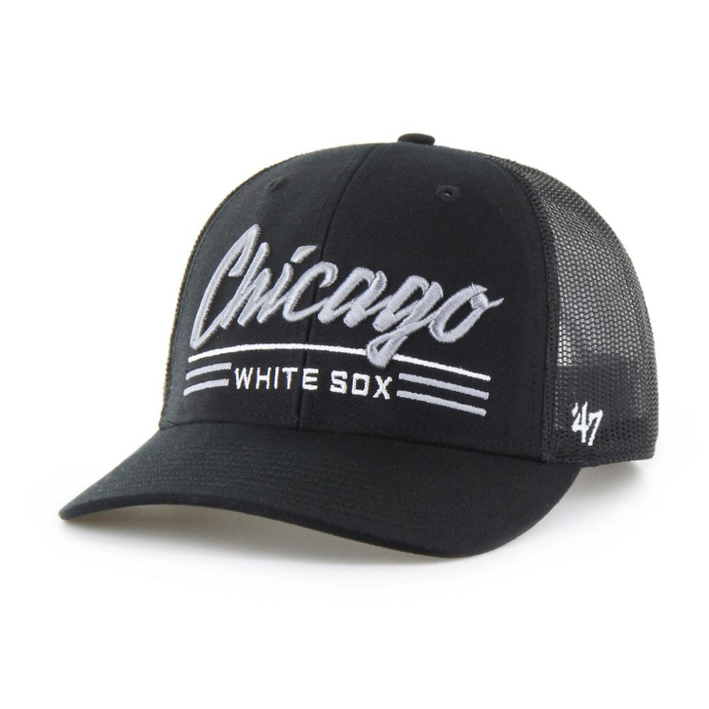 Chicago White Sox Garner Trucker Adjustable Hat Black | 47 brand