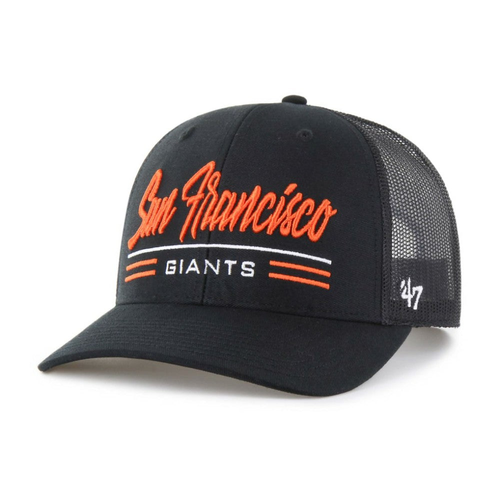 San Francisco Giants Garner Trucker Adjustable Hat Black | 47 brand