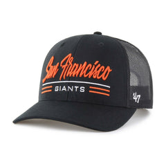San Francisco Giants Garner Trucker Adjustable Hat Black | 47 brand
