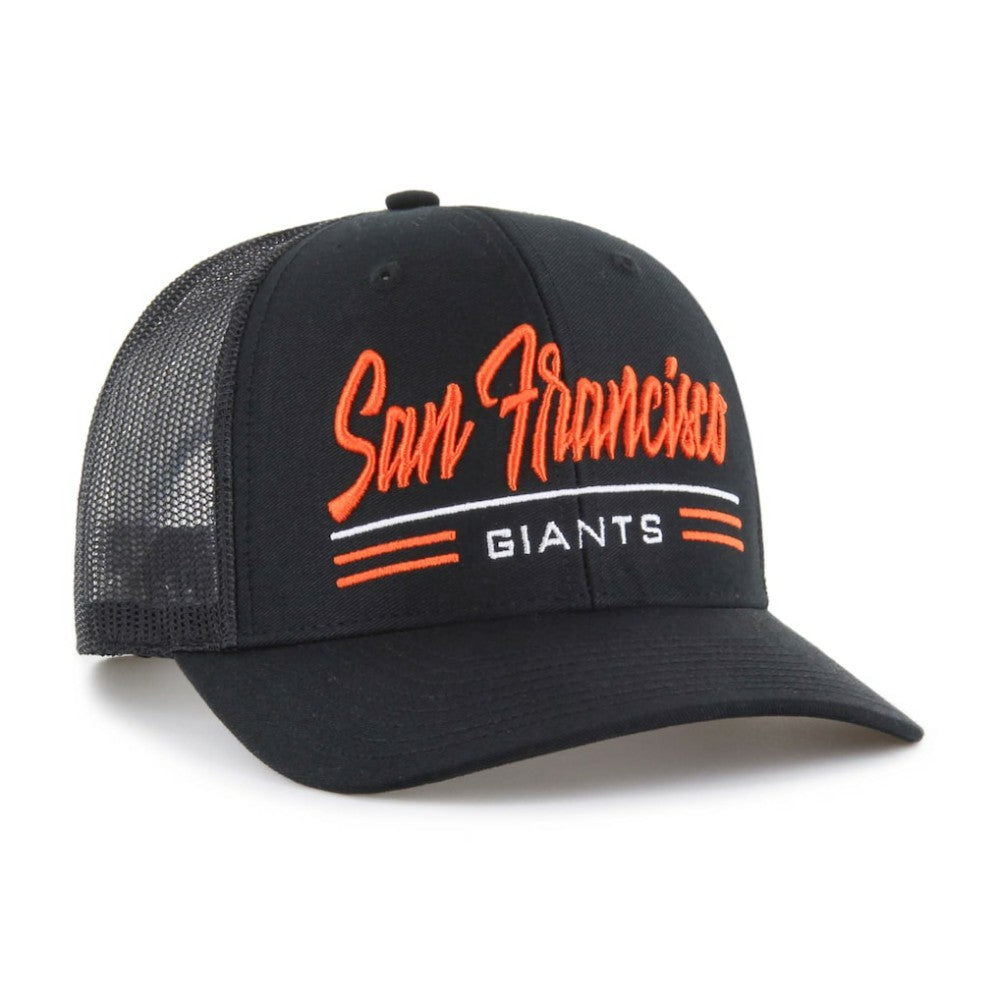 San Francisco Giants Garner Trucker Adjustable Hat Black | 47 brand