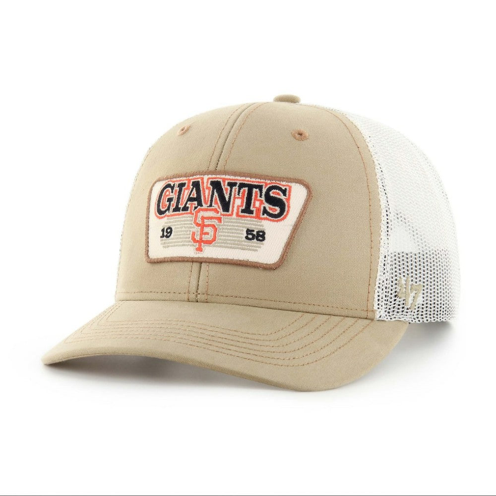 San Francisco Giants Ridgewood Trucker Adjustable Hats Khaki | 47 brand
