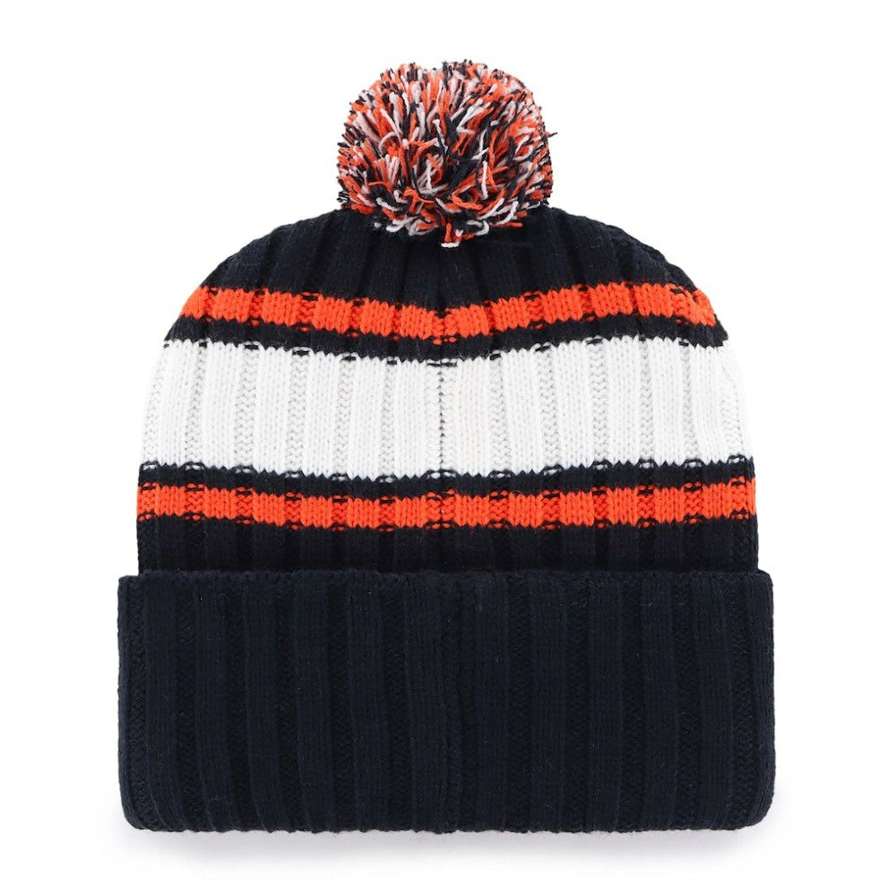 Detroit Tigers Plateau Cuffed Knit Hat with Pom Navy | 47 brand