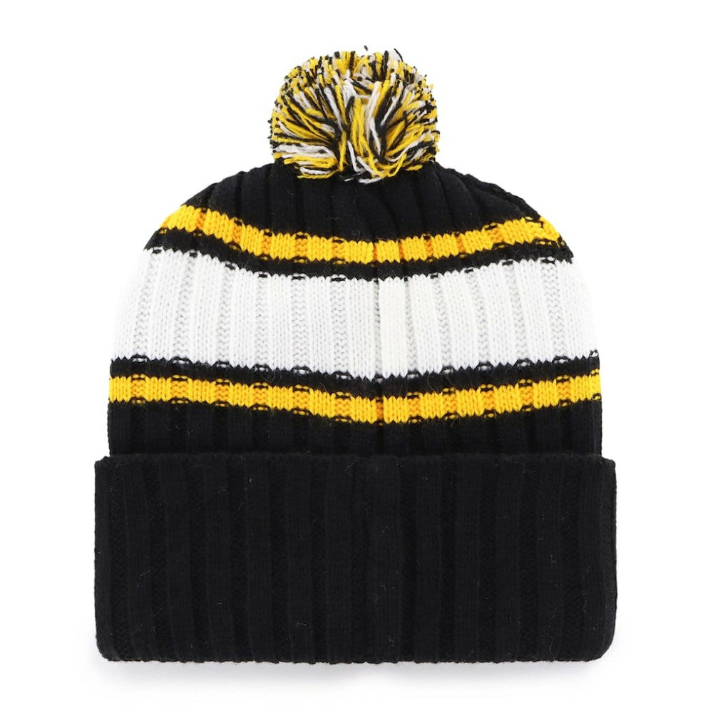 Pittsburgh Pirates Plateau Cuffed Knit Hat with Pom Black | 47 brand