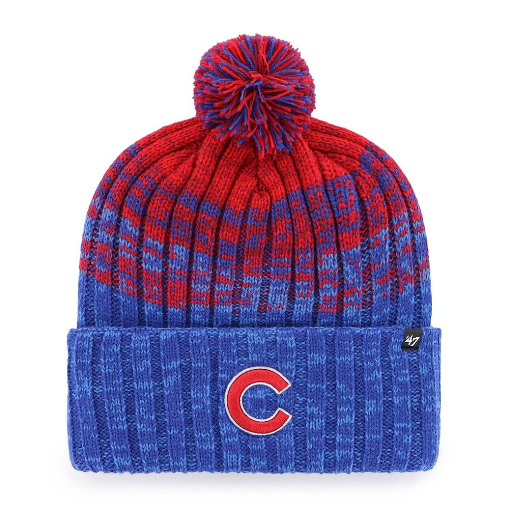 Chicago Cubs Cascade Cuffed Knit Hat with Pom Royal | 47 brand