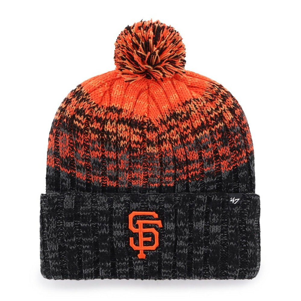 San Francisco Giants Cascade Cuffed Knit Hat with Pom Black | 47 brand