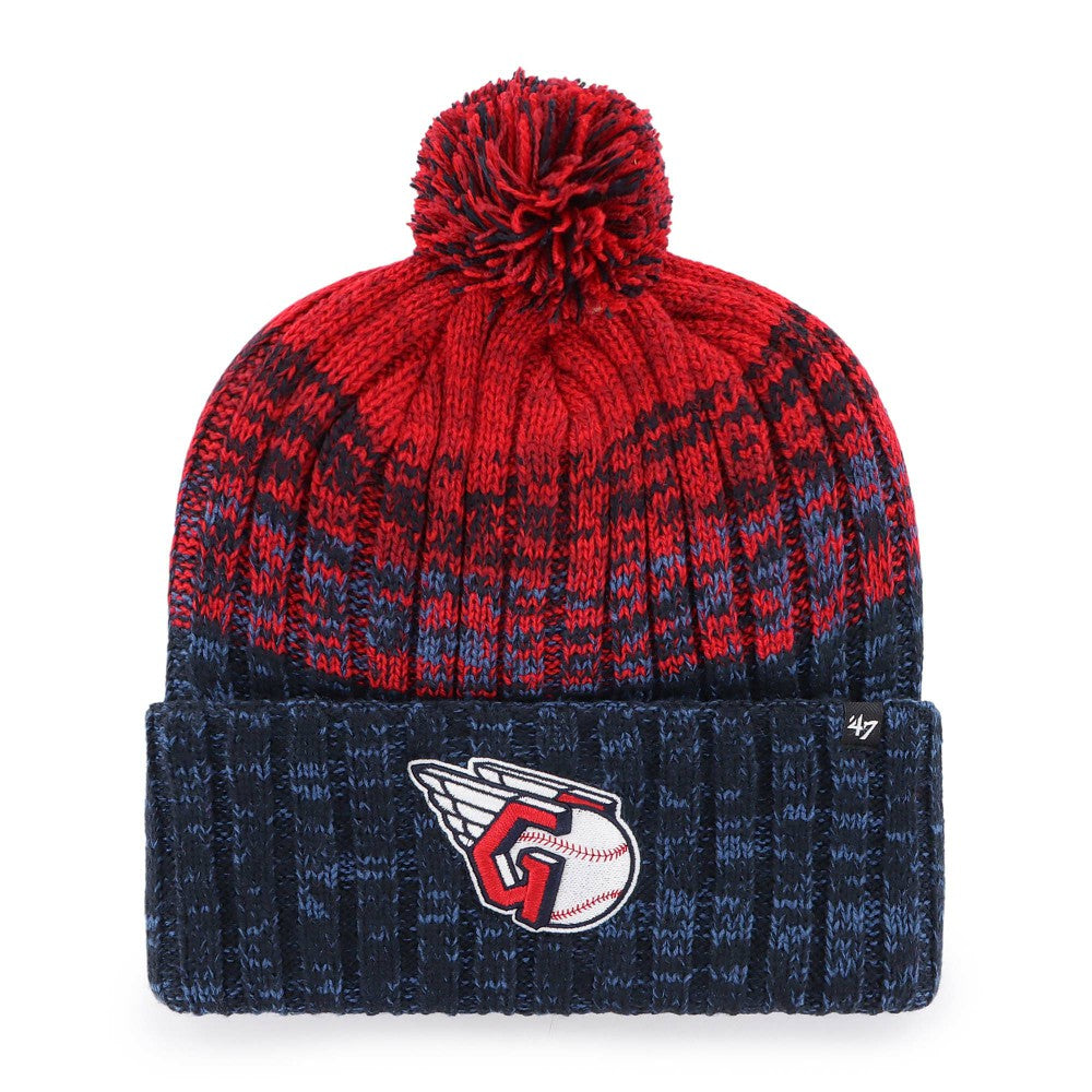 Cleveland Guardians Cascade Cuffed Knit Hat with Pom Navy | 47 brand