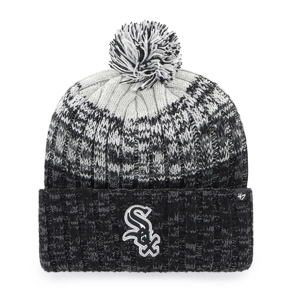 Chicago White Sox Cascade Cuffed Knit Hat with Pom Black | 47 brand
