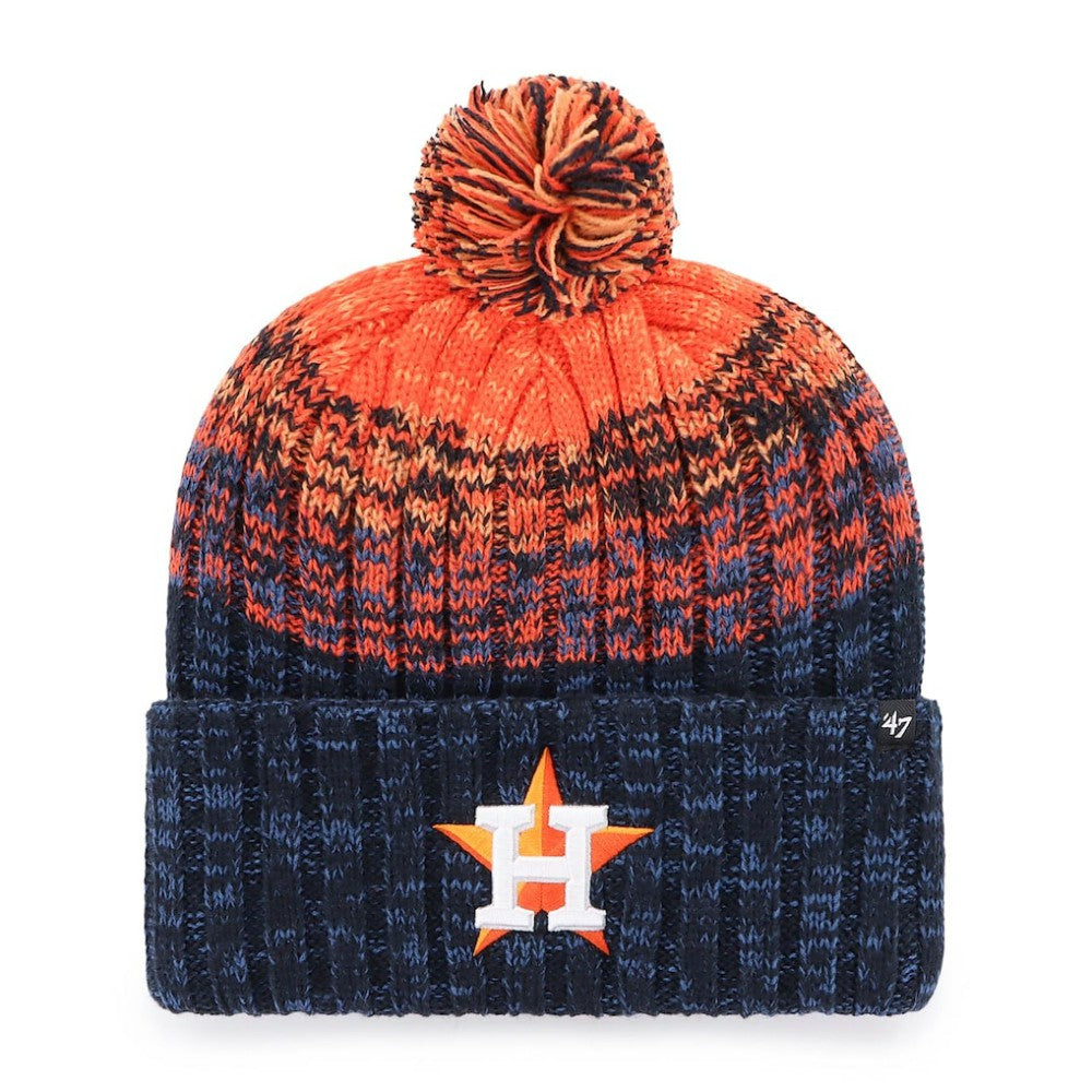 Houston Astros Cascade Cuffed Knit Hat with Pom Navy | 47 brand