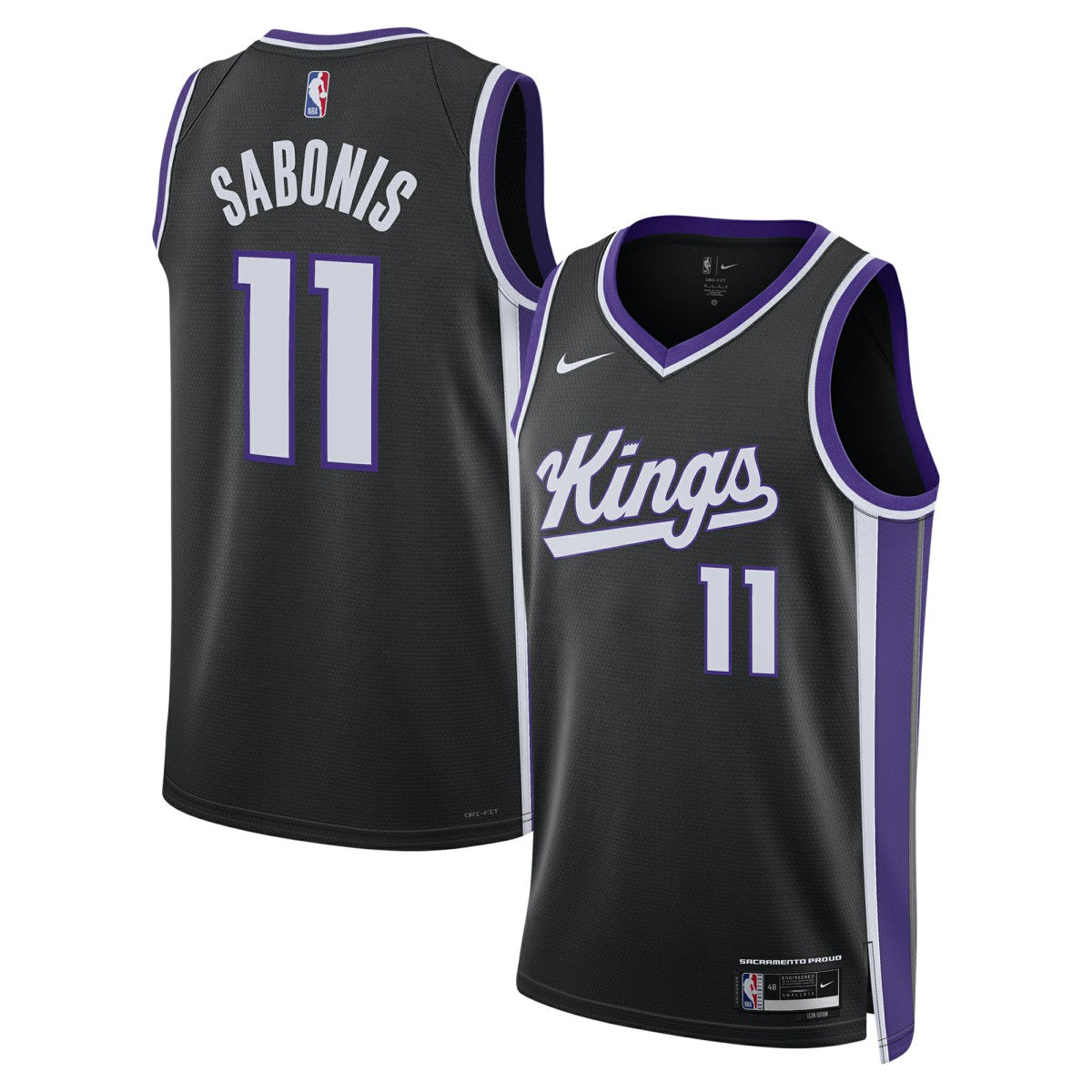 Domantas Sabonis Sacramento Kings Unisex Swingman Player Jersey - Icon Edition - Black