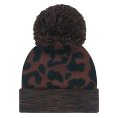 Chicago Cubs Women's Rosette Cuffed Knit Hat with Pom Brown | 47 brand