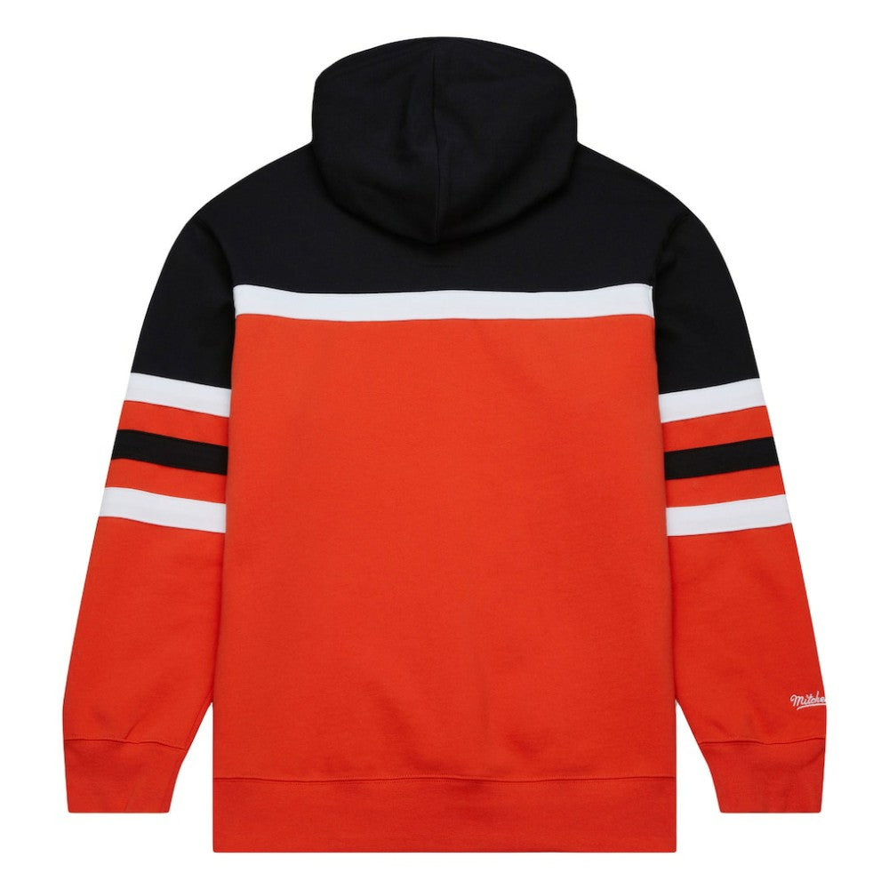 San Francisco Giants Head Coach Pullover Hoodie Orange/Black | Mitchell & Ness