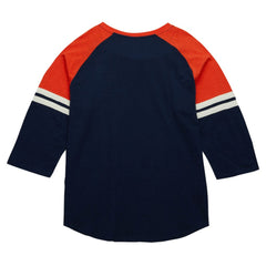 Houston Astros Cooperstown Collection Legendary Raglan Slub Henley 3/4-Sleeve T-Shirt Navy | Mitchell & Ness