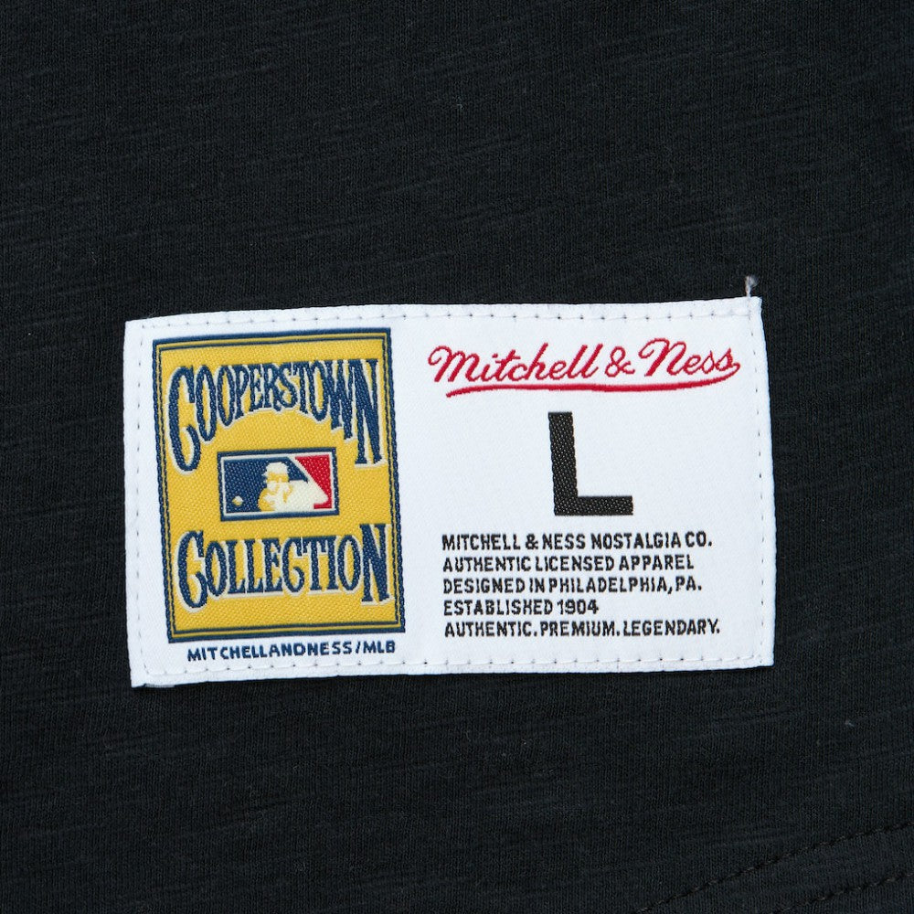 Baltimore Orioles Cooperstown Collection Legendary Raglan Slub Henley 3/4-Sleeve T-Shirt Black | Mitchell & Ness