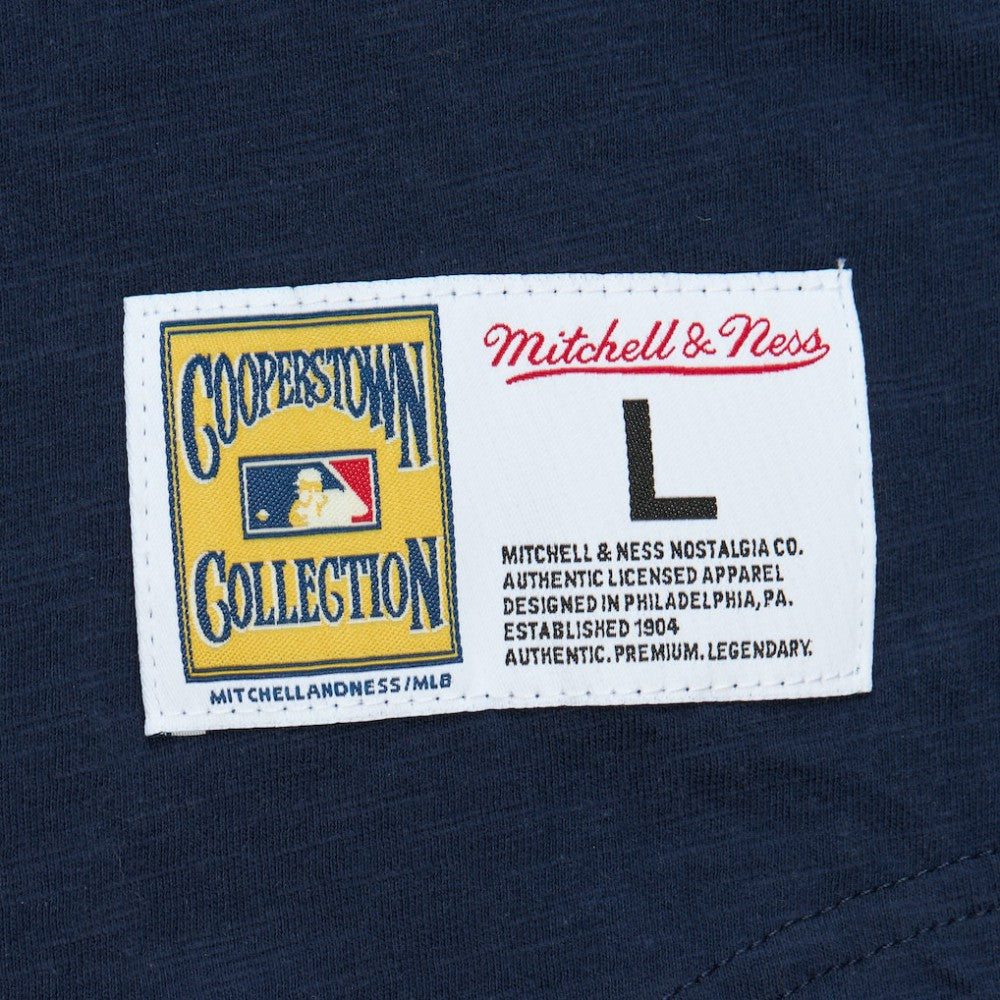 Boston Red Sox Cooperstown Collection Legendary Raglan Slub Henley 3/4-Sleeve T-Shirt Navy | Mitchell & Ness