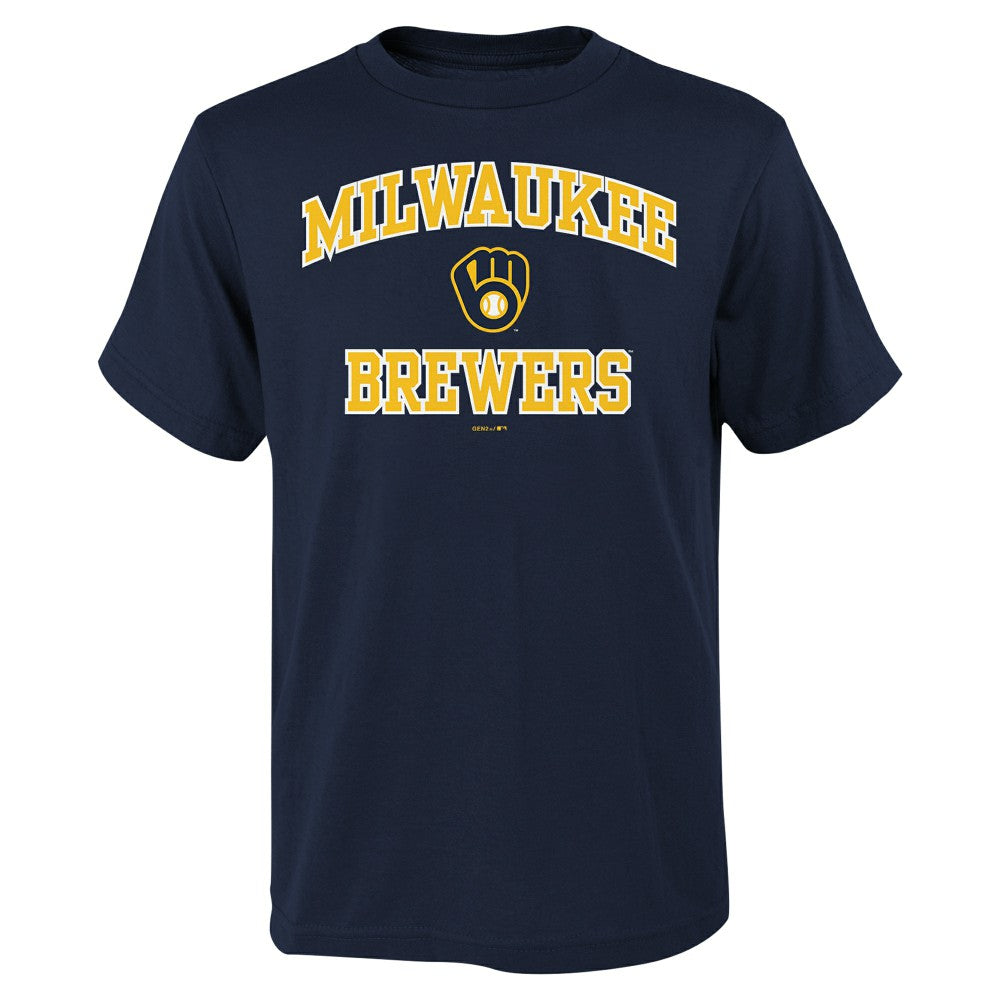 Milwaukee Brewers Youth Heart & Soul T-Shirt Navy