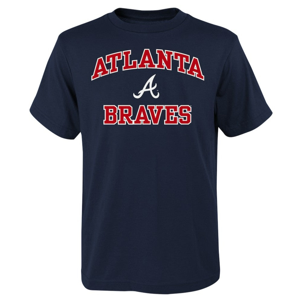 Atlanta Braves Youth Heart & Soul T-Shirt Navy