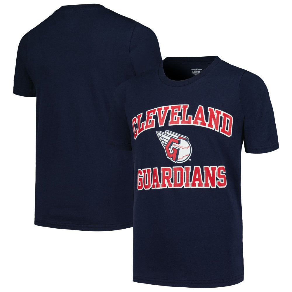 Cleveland Guardians Youth Heart & Soul T-Shirt Navy