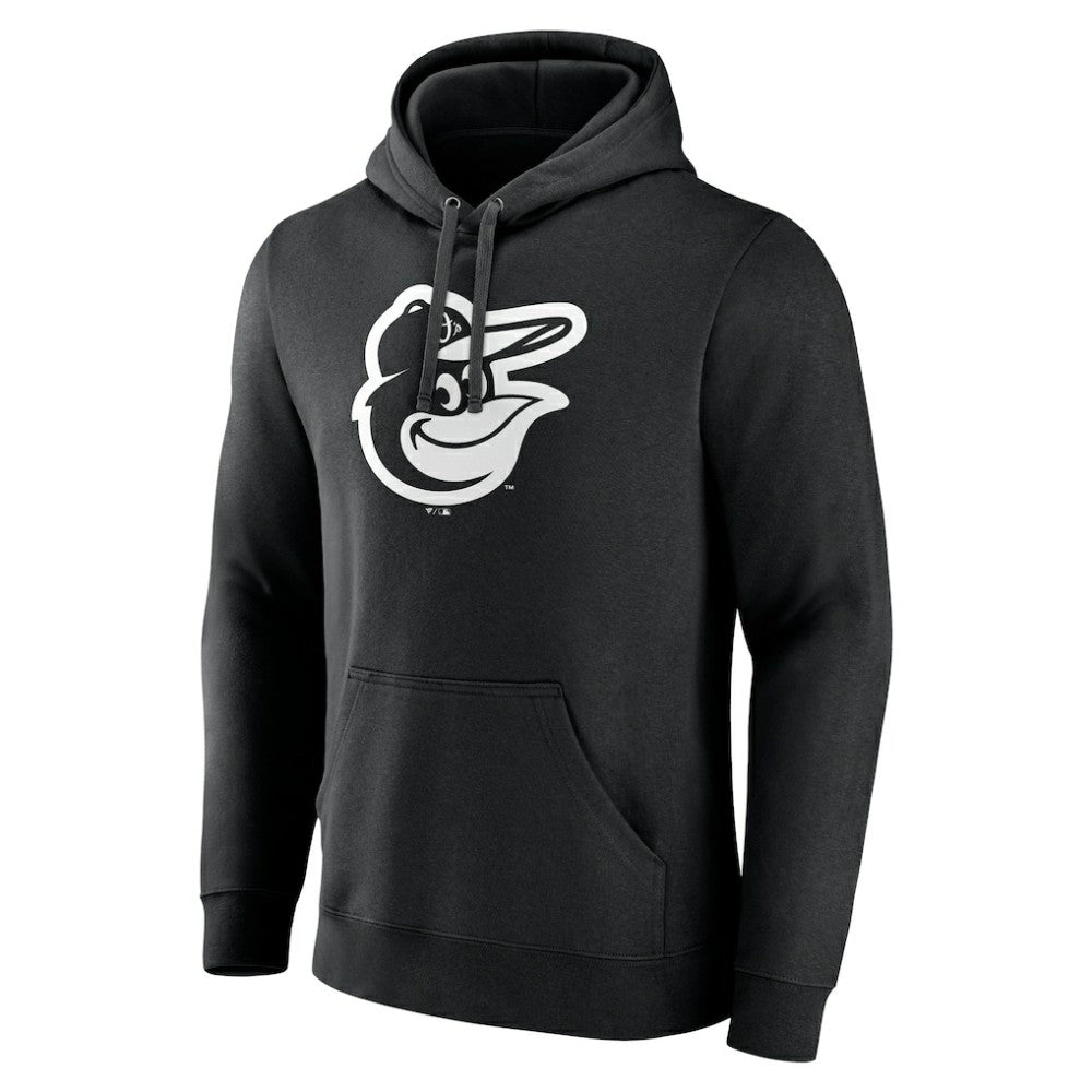 Baltimore Orioles Monochrome Personalized Name & Number Pullover Hoodie Black