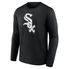 Chicago White Sox Monochrome Personalized Name & Number Long Sleeve T-Shirt Black