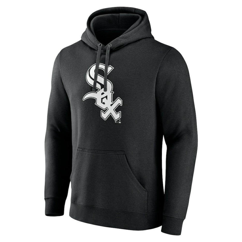Chicago White Sox Monochrome Personalized Name & Number Pullover Hoodie Black
