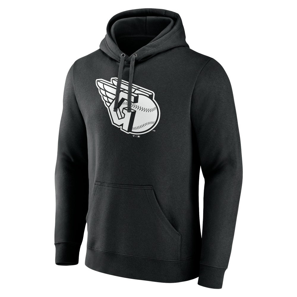 Cleveland Guardians Monochrome Personalized Name & Number Pullover Hoodie Black