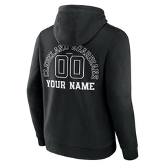 Cleveland Guardians Monochrome Personalized Name & Number Pullover Hoodie Black