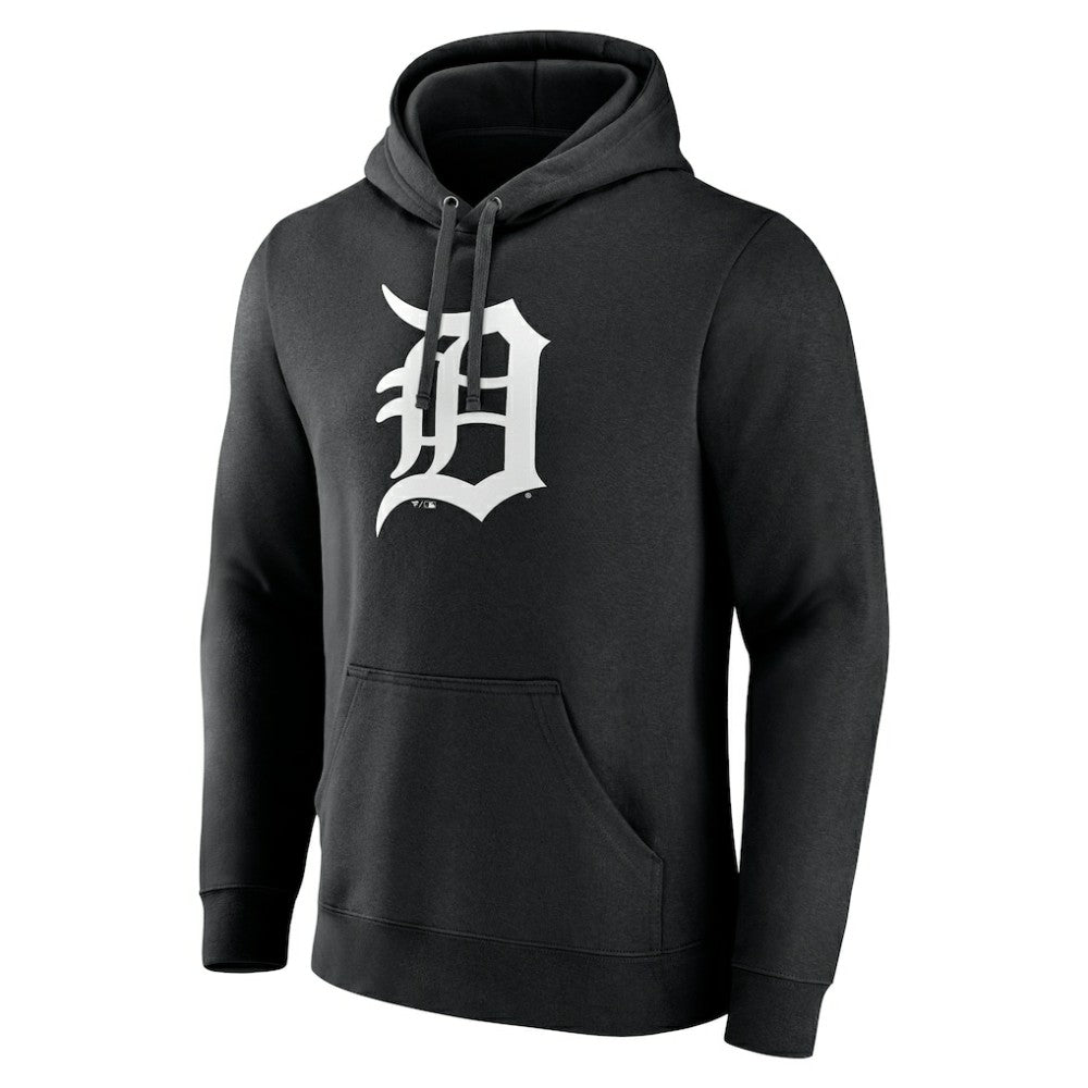Detroit Tigers Monochrome Personalized Name & Number Pullover Hoodie Black