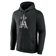 Los Angeles Angels Monochrome Personalized Name & Number Pullover Hoodie Black