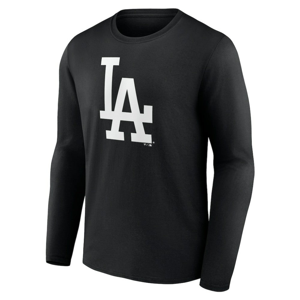 Los Angeles Dodgers Monochrome Personalized Name & Number Long Sleeve T-Shirt Black