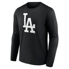 Los Angeles Dodgers Monochrome Personalized Name & Number Long Sleeve T-Shirt Black